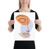 Linda Abstract Line Art Woman Face Matte Poster, Poster, $ 33.00, A Moment Of Now™